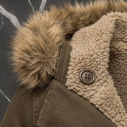 Fourrure et sherpa en détail